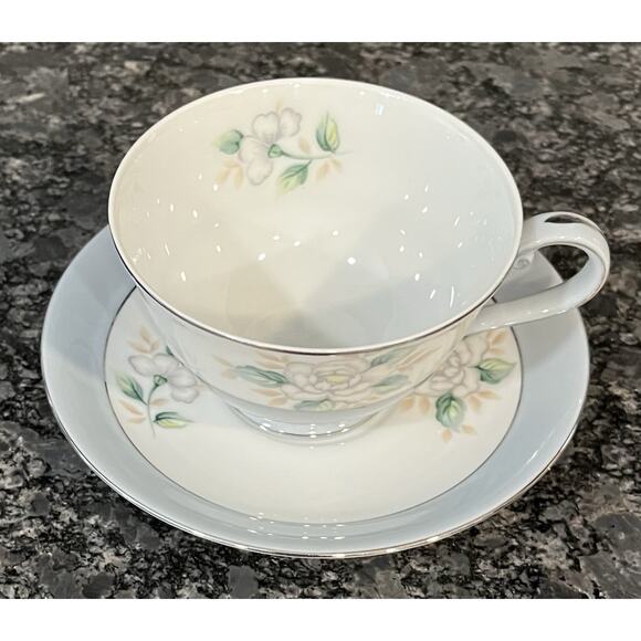 4 Vtg Sheraton Cups & 3 Saucers Harmony House Fine China Sears #3250 - Picture 4 of 10